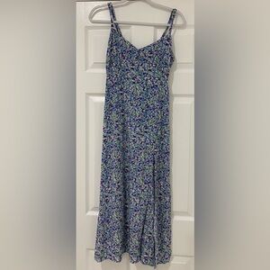 Zara Floral Blue Midi Dress